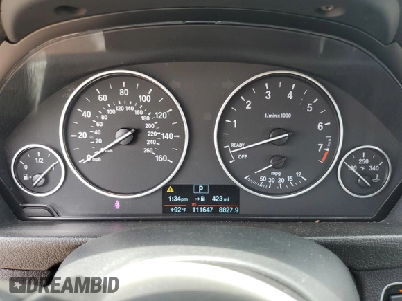 2017 BMW 3 Series 320i xDrive with VIN WBA8E5G37HNU43470, listed as a Copart auction lot 63482795 with 111,647 mi miles and Salvage title. Bid and sale history available at DreamBid. Image 9.