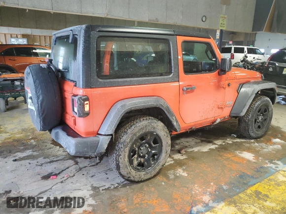 2018 Jeep Wrangler Sport S with VIN 1C4GJXAG6JW179854, listed as a Copart auction lot 47454665 with 53,011 mi miles and Clean Title. Bid and sale history available at DreamBid. Image 3.