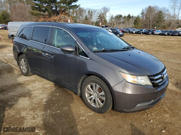 2015 Honda Odyssey EX with VIN 5FNRL5H43FB052851, listed as a Copart auction lot 48834915 with 136,153 mi miles and Clean Title. Bid and sale history available at carsss.com. Image 4.