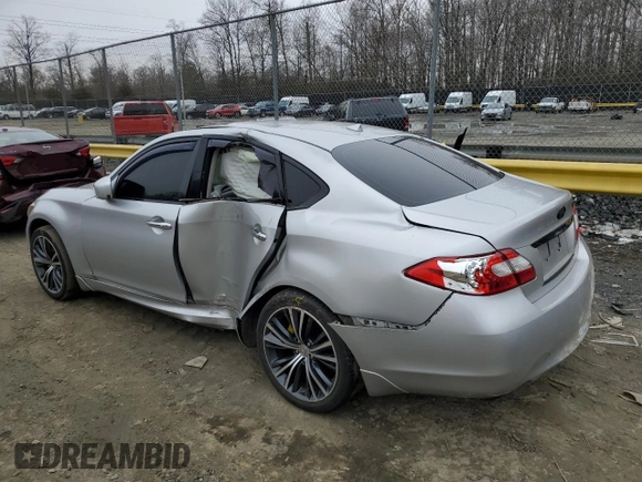 2012 Infiniti M with VIN JN1BY1AP3CM330668, listed as a Copart auction lot 44910155 with Not Provided miles and Salvage Title. Bid and sale history available at DreamBid. Image 2.