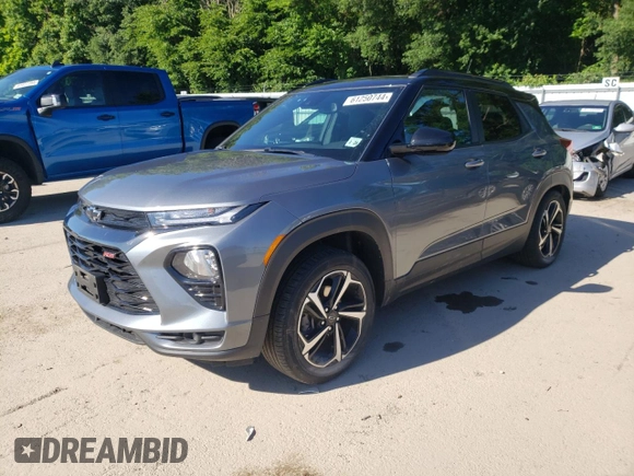 2021 Chevrolet TrailBlazer RS with VIN KL79MUSLXMB095197, listed as a Copart auction lot 61250744 with 41,244 mi miles and Salvage Title. Bid and sale history available at DreamBid. Image 1.