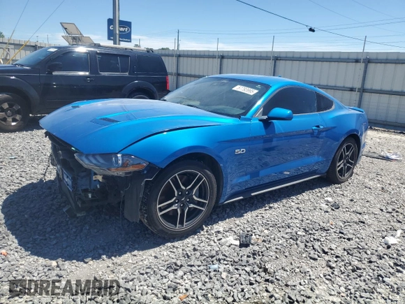 2021 Ford Mustang GT with VIN 1FA6P8CF2M5128677, listed as a Copart auction lot 57793995 with 68,095 mi miles and Salvage title. Bid and sale history available at DreamBid. Image 1.