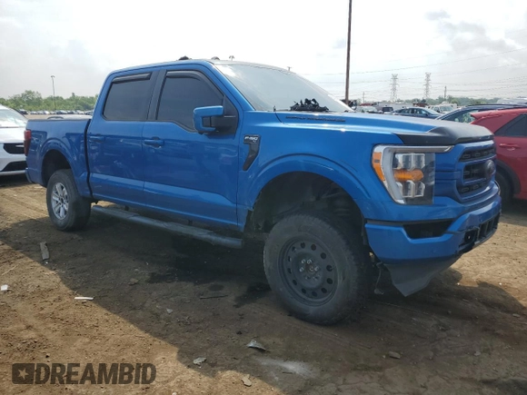 2021 Ford F-150 XL with VIN 1FTFW1E58MKE48631, listed as a Copart auction lot 61409595 with 36,388 mi miles and Salvage title. Bid and sale history available at DreamBid. Image 4.