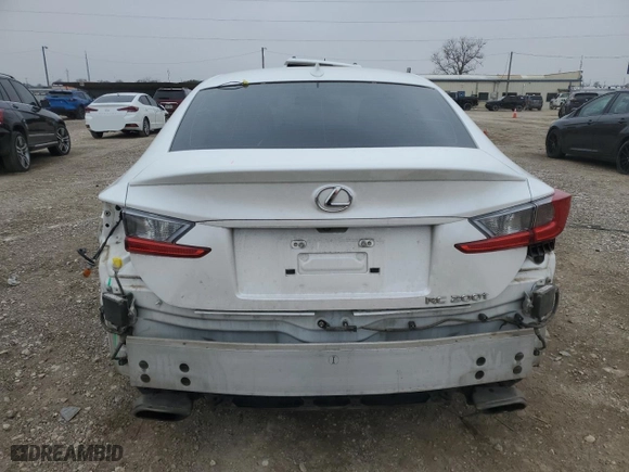 2016 Lexus RC 200t with VIN JTHHA5BC1G5000878, listed as a Copart auction lot 42168905 with 112,778 mi miles and Salvage Title. Bid and sale history available at carsss.com. Image 6.