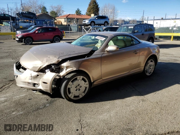 2002 Lexus SC 430 z VIN JTHFN48Y520005046, wystawiony jako Copart lot #49508605 z przebiegiem 126 933 mil mil oraz Szkody całkowita. Historia ofert i sprzedaży dostępna na DreamBid. Obrazek 1.