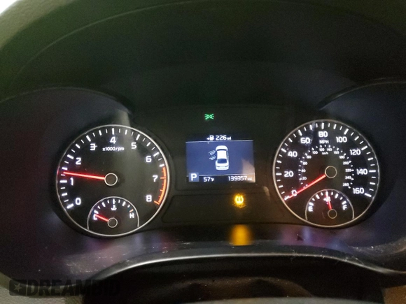 2019 Kia Optima LX with VIN 5XXGT4L3XKG324917, listed as a Copart auction lot 46476185 with 139,357 mi miles and Non Repairable. Bid and sale history available at carsss.com. Image 9.