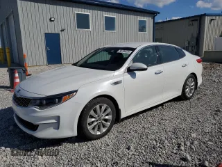 2017 Kia Optima EX with VIN 5XXGU4L31HG144876, listed as a Copart auction lot 50796225 with 156,444 mi miles and Salvage Title. Bid and sale history available at carsss.com. Image 1.