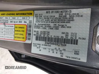 2013 Ford Fusion SE with VIN 3FA6P0HR4DR279604, listed as a IAAI auction lot 42514059 with 137,558 mi miles and . Bid and sale history available at DreamBid. Image 9.