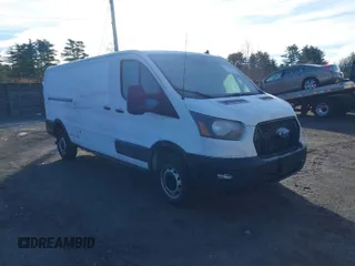 2021 Ford Transit Cargo with VIN 1FTBR1Y85MKA86074, listed as a IAAI auction lot 41171095 with 48,806 mi miles. Bid and sale history available at carsss.com. Image 1.