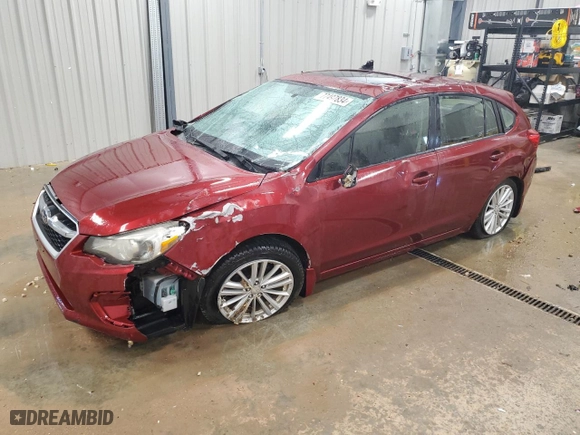 2012 Subaru Impreza Wagon 2.0i Premium with VIN JF1GPAD68CG230207, listed as a Copart auction lot 77497834 with 106,063 mi miles and Clean Title. Bid and sale history available at carsss.com. Image 1.