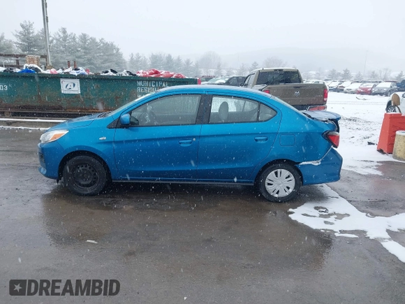 2021 Mitsubishi Mirage G4 ES with VIN ML32FUFJ5MHF03308, listed as a IAAI auction lot 41238934 with 43,507 mi miles. Bid and sale history available at carsss.com. Image 14.