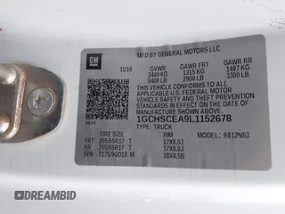 2020 Chevrolet Colorado 2WD LT with VIN 1GCHSCEA9L1152678, listed as a IAAI auction lot 41469322 with 69,972 mi miles and . Bid and sale history available at DreamBid. Image 9.
