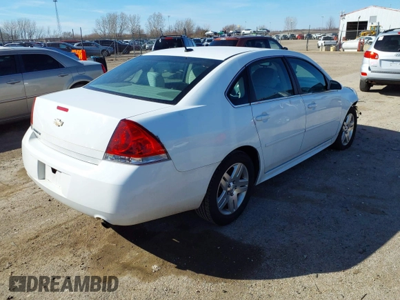2013 Chevrolet Impala LT with VIN 2G1WG5E30D1262478, listed as a IAAI auction lot 41779808 with 186,576 mi miles and . Bid and sale history available at DreamBid. Image 4.