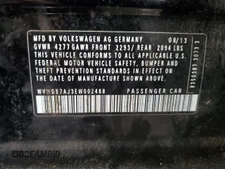 2014 Volkswagen Golf z VIN WVWDB7AJ3EW002468, wystawiony jako Copart lot #42859215 z przebiegiem 79 026 mil mil oraz Szkoda całkowita • Salvage title. Historia ofert i sprzedaży dostępna na DreamBid. Obrazek 13.