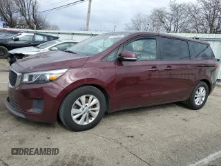 2017 Kia Sedona LX with VIN KNDMB5C16H6226582, listed as a Copart auction lot 47476845 with 163,479 mi miles and Salvage Title. Bid and sale history available at carsss.com. Image 1.