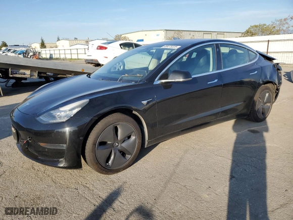 2018 Tesla Model 3 Long Range Battery with VIN 5YJ3E1EA0JF172487, listed as a Copart auction lot 46473225 with NaN miles and Salvage Title. Bid and sale history available at carsss.com. Image 1.