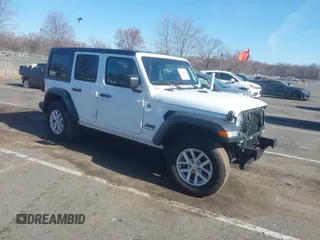 2023 Jeep Wrangler Sport S with VIN 1C4HJXDN4PW702277, listed as a IAAI auction lot 41835864 with 27,768 mi miles and . Bid and sale history available at DreamBid. Image 1.