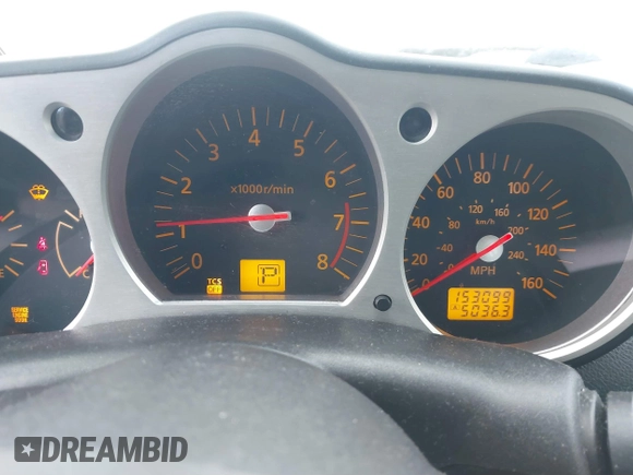 2005 Nissan 350Z Touring with VIN JN1AZ34E85M652465, listed as a IAAI auction lot 41418161 with 153,099 mi miles. Bid and sale history available at carsss.com. Image 7.