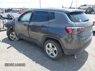 2023 Jeep Compass Sport with VIN 3C4NJDANXPT571285, listed as a IAAI auction lot 42314882 with 17,957 mi miles and . Bid and sale history available at DreamBid. Image 3.