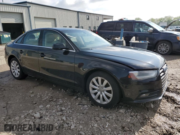 2013 Audi A4 Premium with VIN WAUAFAFL0DA061761, listed as a Copart auction lot 53970215 with 0 mi miles and Clean Title. Bid and sale history available at carsss.com. Image 4.