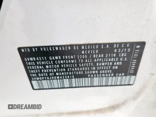 2013 Volkswagen Jetta SE z VIN 3VWDP7AJ9DM423818, wystawiony jako Copart lot #53153885 z przebiegiem 143 350 mil mil oraz Czysty tytuł • Clean title. Historia ofert i sprzedaży dostępna na DreamBid. Obrazek 12.