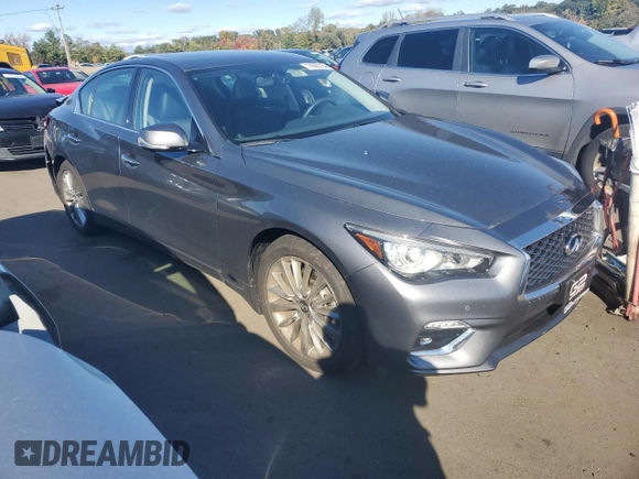 2024 Infiniti Q50 Luxe with VIN JN1EV7BR0RM631433, listed as a Copart auction lot 74363754 with 4,825 mi miles and Salvage Title. Bid and sale history available at DreamBid. Image 4.