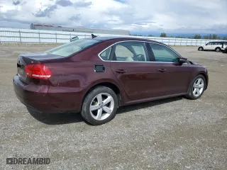 2013 Volkswagen Passat SE with VIN 1VWBP7A39DC056400, listed as a Copart auction lot 51389265 with 215,341 mi miles and Salvage Title. Bid and sale history available at carsss.com. Image 3.