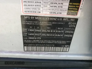 2010 Mercedes-Benz M 350 z VIN 4JGBB5GB9AA538078, wystawiony jako Copart lot #87926625 z przebiegiem Nie podano mil oraz Nie do naprawy • Non repairable. Historia ofert i sprzedaży dostępna na DreamBid. Obrazek 14.