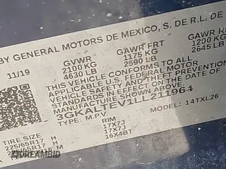 2020 GMC Terrain SLE with VIN 3GKALTEV1LL211964, listed as a IAAI auction lot 42137972 with 85,076 mi miles and . Bid and sale history available at DreamBid. Image 9.