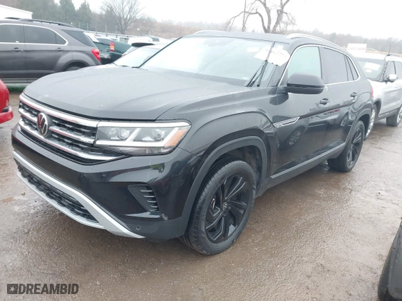 2023 Volkswagen Atlas Cross Sport 3.6L V6 SEL with VIN 1V2BE2CA3PC201988, listed as a IAAI auction lot 41166355 with 45,208 mi miles. Bid and sale history available at carsss.com. Image 17.
