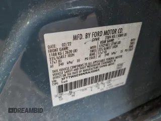 2022 Ford Maverick XL z VIN 3FTTW8E99NRA39985, wystawiony jako Copart lot #46377905 z przebiegiem 46 221 mil mil oraz Szkoda całkowita • Salvage title. Historia ofert i sprzedaży dostępna na DreamBid. Obrazek 12.