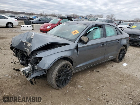 2016 Audi A3 2.0T Premium with VIN WAUB8GFF1G1115679, listed as a Copart auction lot 44191885 with 0 mi miles and Salvage Title. Bid and sale history available at carsss.com. Image 1.