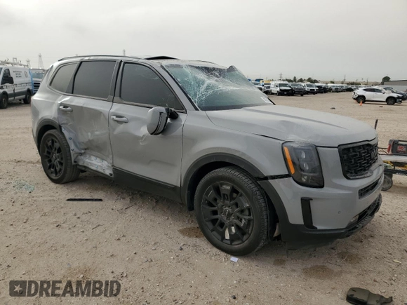 2022 Kia Telluride SX with VIN 5XYP5DHC4NG212410, listed as a Copart auction lot 49376975 with 48,905 mi miles and Salvage Title. Bid and sale history available at carsss.com. Image 4.