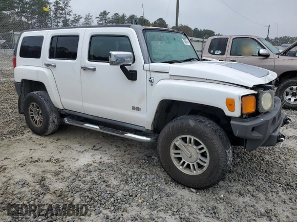 2007 Hummer H3 SUV with VIN 5GTDN13E978167512, listed as a Copart auction lot 79580574 with 186,030 mi miles and Salvage Title. Bid and sale history available at carsss.com. Image 4.