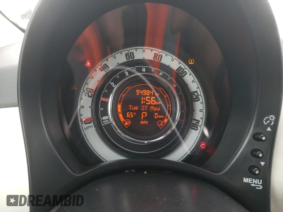 2015 FIAT 500 Pop with VIN 3C3CFFAR7FT569875, listed as a Copart auction lot 58040645 with 94,984 mi miles and Salvage title. Bid and sale history available at DreamBid. Image 9.