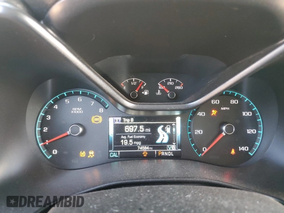 2017 GMC Canyon 2WD SLE with VIN 1GTG5CEN2H1142314, listed as a Copart auction lot 44445105 with 74,584 mi miles and Salvage Title. Bid and sale history available at carsss.com. Image 9.