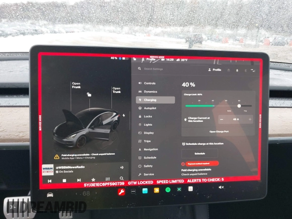 2023 Tesla Model 3 Performance with VIN 5YJ3E1EC6PF590739, listed as a IAAI auction lot 40919165 with 20,474 mi miles. Bid and sale history available at carsss.com. Image 18.