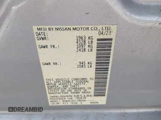 2023 Nissan Altima SV z VIN 1N4BL4DV0PN385186, wystawiony jako IAAI lot #42421832 z przebiegiem 44 341 mil mil oraz . Historia ofert i sprzedaży dostępna na DreamBid. Obrazek 9.