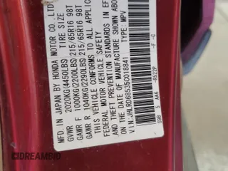 2005 Honda CR-V LX with VIN JHLRD68535C018841, listed as a Copart auction lot 51224075 with 225,761 mi miles and Salvage Title. Bid and sale history available at DreamBid. Image 13.