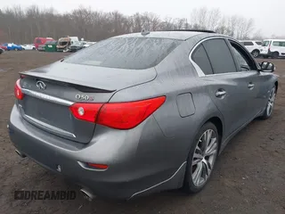 2016 Infiniti Q50 3.0t Red Sport 400 with VIN JN1FV7AR3GM451964, listed as a IAAI auction lot 41715544 with 164,139 mi miles. Bid and sale history available at carsss.com. Image 17.