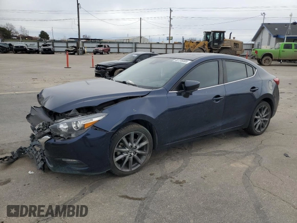 2018 Mazda 3 Touring with VIN 3MZBN1V32JM267882, listed as a Copart auction lot 48735085 with 53,742 mi miles and Salvage Title. Bid and sale history available at carsss.com. Image 1.