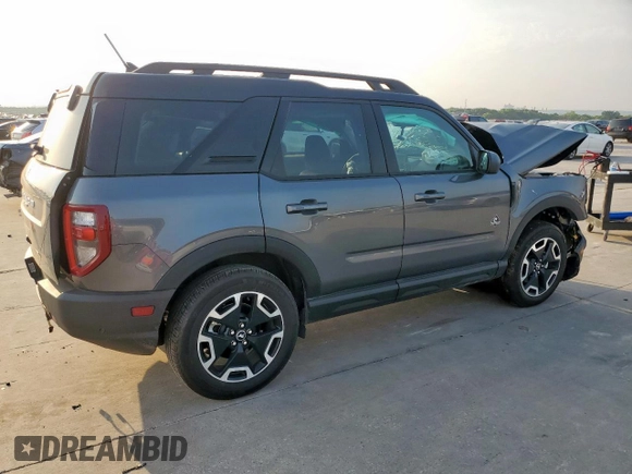2024 Ford Bronco Sport Outer Banks with VIN 3FMCR9C65RRF13387, listed as a Copart auction lot 57035705 with 5,488 mi miles and Salvage title. Bid and sale history available at DreamBid. Image 3.