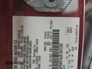 2016 Ford Fusion Titanium with VIN 3FA6P0K95GR104520, listed as a Copart auction lot 52491815 with 116,602 mi miles and Salvage Title. Bid and sale history available at carsss.com. Image 12.