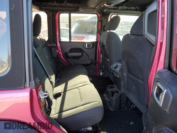 2022 Jeep Wrangler Unlimited Sport S with VIN 1C4HJXDG5NW144177, listed as a Copart auction lot 46032115 with 62,409 mi miles and Salvage Title. Bid and sale history available at carsss.com. Image 11.