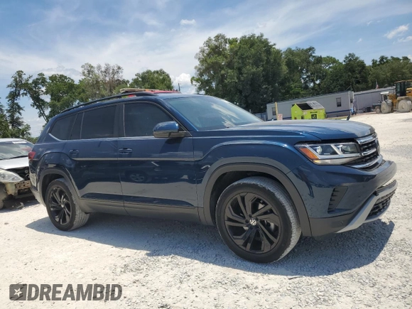 2022 Volkswagen Atlas SE with VIN 1V2WP2CAXNC508048, listed as a Copart auction lot 63107444 with 23,844 mi miles and Salvage title. Bid and sale history available at DreamBid. Image 4.