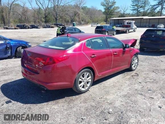 2013 Kia Optima EX with VIN 5XXGN4A70DG242438, listed as a IAAI auction lot 41812356 with 105,000 mi miles. Bid and sale history available at carsss.com. Image 4.