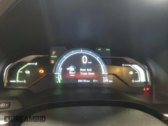 2018 Honda Clarity Plug-In Hybrid Touring with VIN JHMZC5F30JC018932, listed as a Copart auction lot 73900383 with 86,138 mi miles. Bid and sale history available at carsss.com. Image 9.