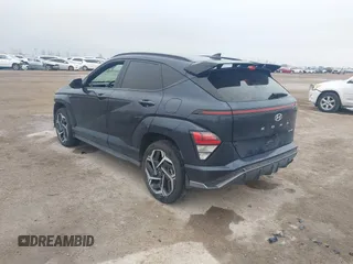 2024 Hyundai Kona N Line with VIN KM8HACA31RU055035, listed as a IAAI auction lot 41593771 with 7,730 mi miles and . Bid and sale history available at carsss.com. Image 3.