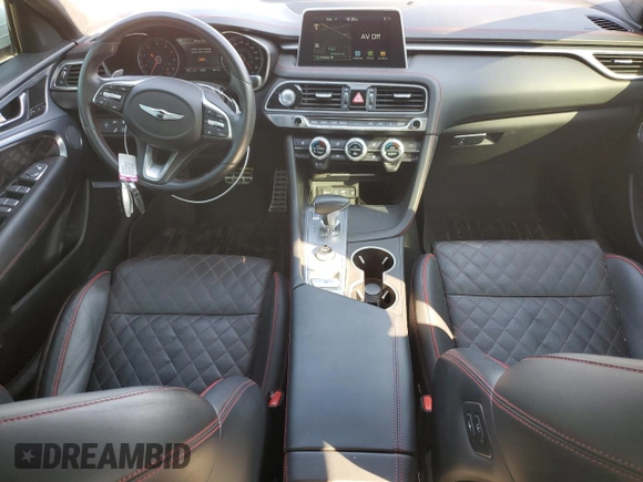 2020 Genesis G70 3.3T with VIN KMTG34LEXLU063223, listed as a Copart auction lot 74316164 with 48,317 mi miles and Salvage Title. Bid and sale history available at carsss.com. Image 8.