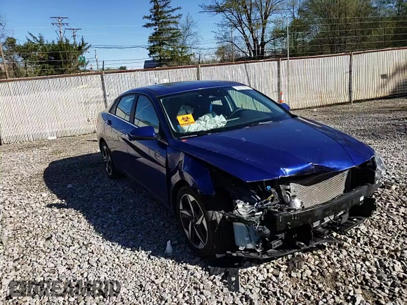 2022 Hyundai Elantra SEL z VIN KMHLN4AG9NU341703, wystawiony jako Copart lot #55013655 z przebiegiem 51 695 mil mil oraz Szkoda całkowita • Salvage title. Historia ofert i sprzedaży dostępna na DreamBid. Obrazek 13.